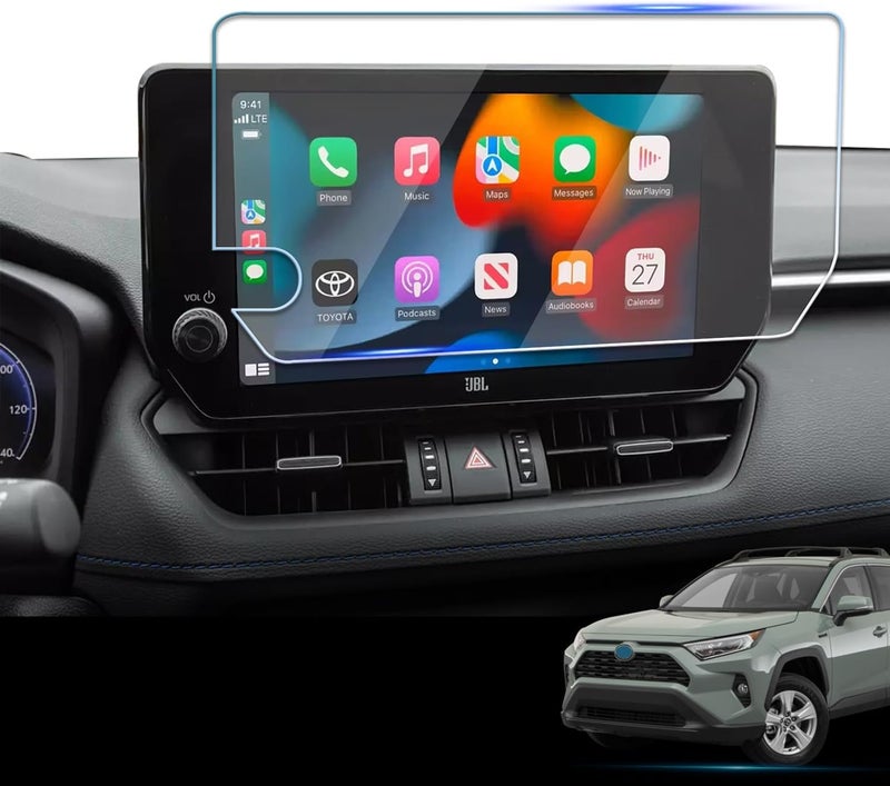 VIAROOM Screen Protector For Toyota RAV4 2023-2025,Tempered Glass Protective Film For RAV 4 (Limited/TRD Off-Road/XSE/Adventure/XLE Premium) 2025 2024 Accessories- 10.5 inch - Image 1